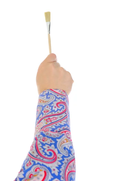 Mão com escova — Fotografia de Stock