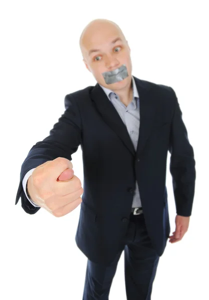 Businessman with hand outstretched — Stock Photo, Image