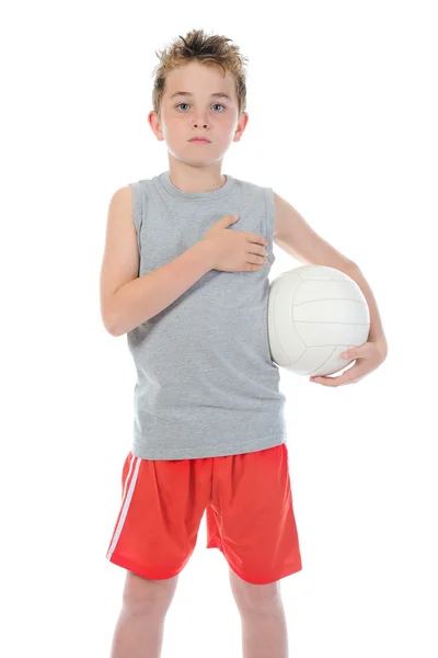 Porträtt av en ung fotbollsspelare — Stockfoto