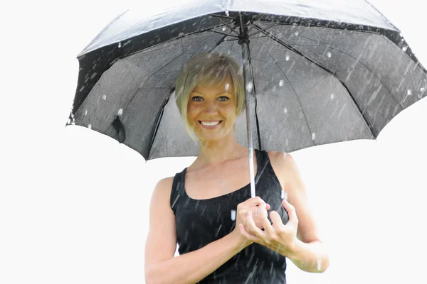 Image d'une femme avec parapluie — Photo