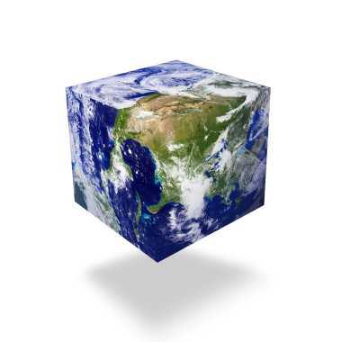 Earth square globe clipart