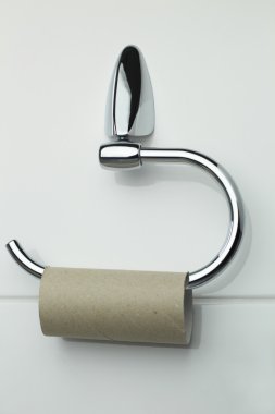 Toilet Roll Holder with empty Roll clipart