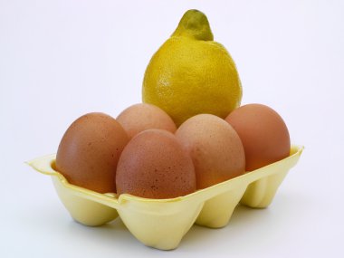 Lemon with Eggs clipart