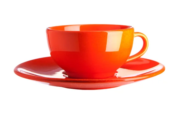 Orange cup isolerad på vit bakgrund — Stockfoto