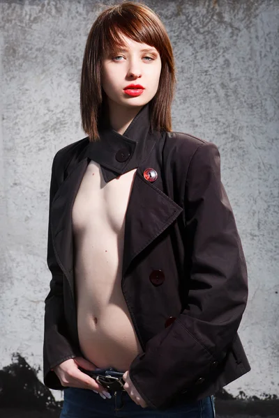 아름 다운 섹시 여성 포즈 — 스톡 사진