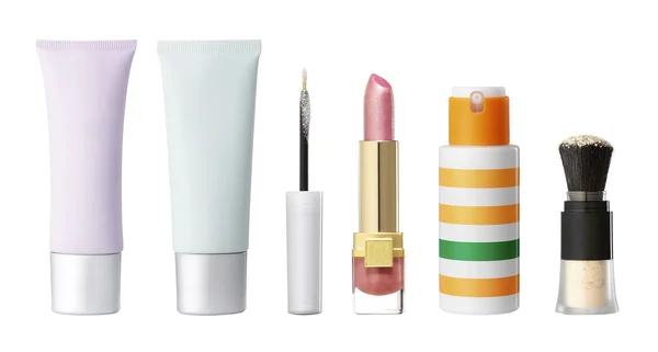 Recipientes de cosméticos en blanco —  Fotos de Stock