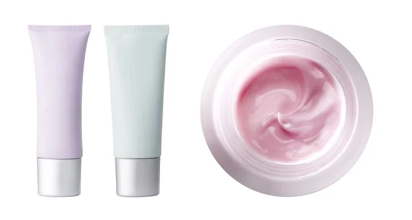 Recipientes de cosméticos em branco — Fotografia de Stock