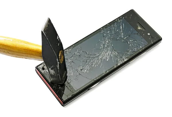 stock image Damaged smart phone