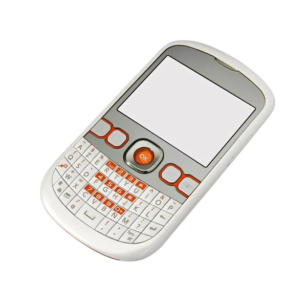 Smart phone bianco — Foto Stock