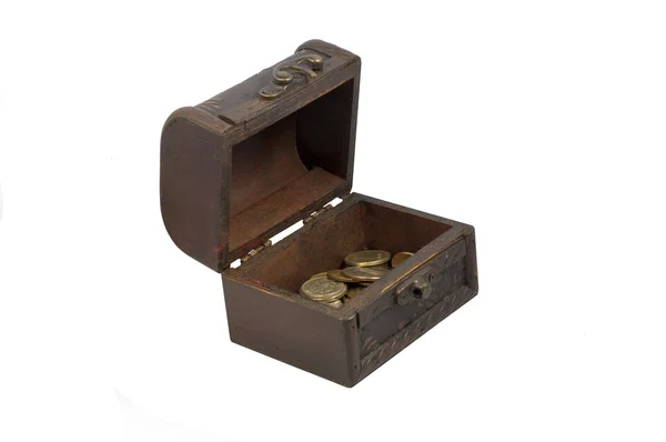 stock image Trunk with coins