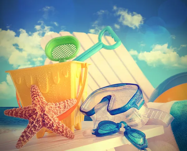 Primo piano dei giocattoli da spiaggia per bambini — Foto Stock