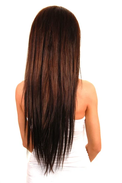 Flicka med långt hår. — Stockfoto