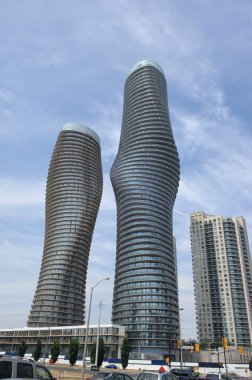 Two high rise buildings. clipart