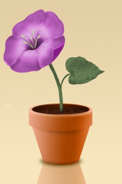 Beautiful violet flower clipart