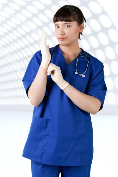 Modern office young girl doctor — Stock Photo, Image