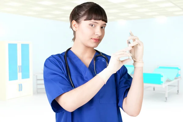 Hospital moderno joven niña médico —  Fotos de Stock