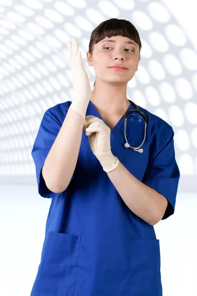 Modern office young girl doctor — Stock Photo, Image