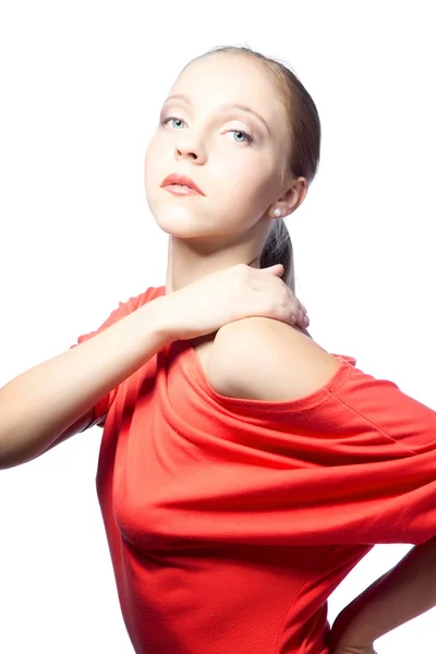 stock image Woman on white background