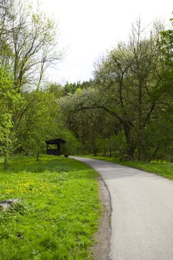 ahşap çardak Woods ile sokak