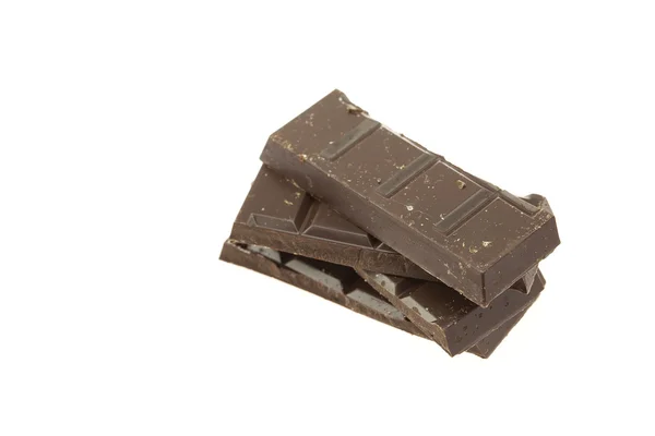 Zamontuj kawałek czekolady na białym tle — Zdjęcie stockowe
