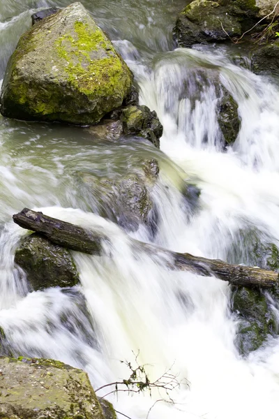 Acqua che scorre in un torrente di montagna — Foto Stock