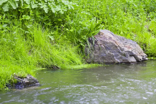 Vatten som rinner i bäcken — Stockfoto