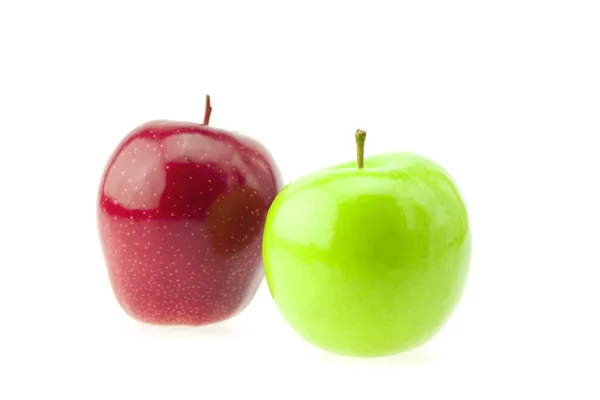 Μήλα απομονωμένα σε λευκό — Φωτογραφία Αρχείου