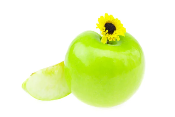 Flor de manzana aislada en blanco — Foto de Stock