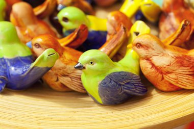 Birds made of ceramics clipart