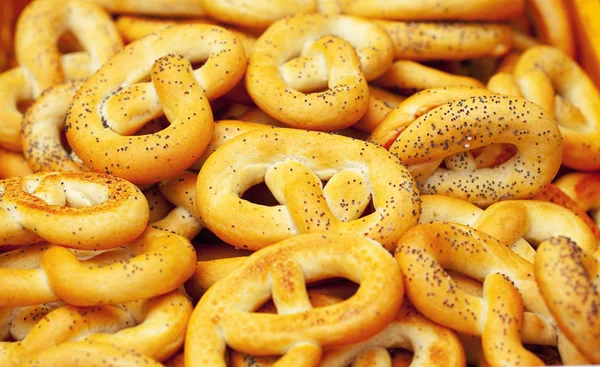 Background of pretzels — Stock Photo, Image