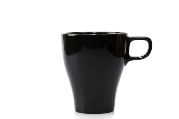 블랙 컵 흰색 절연 — 스톡 사진