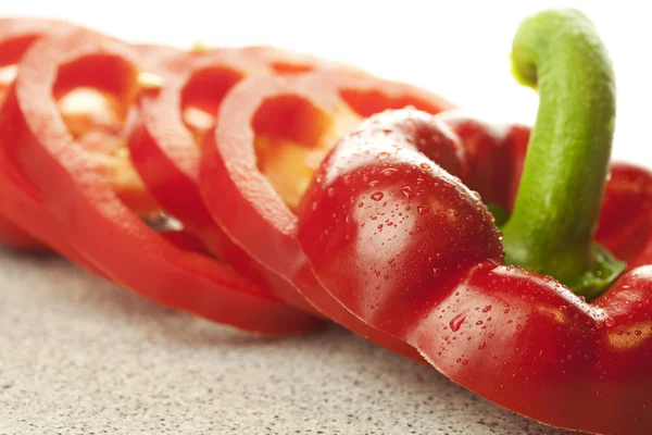 Nakrájenou červenou paprikou — Stock fotografie