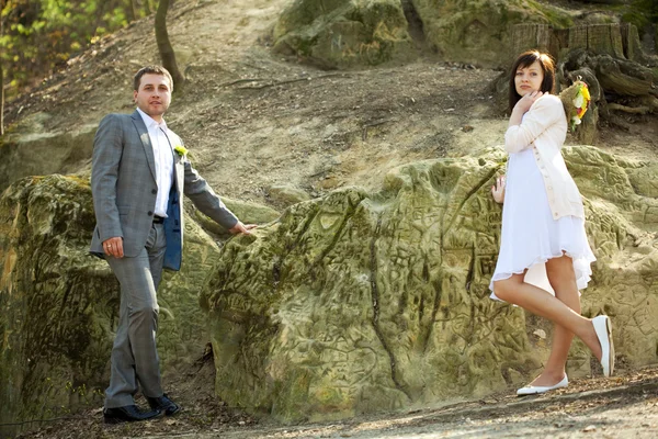 Sadece evli duran taş — Stok fotoğraf