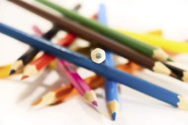 Colored pencils isolated on white clipart