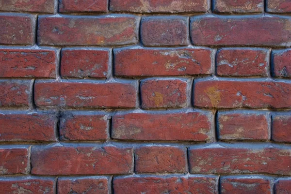 붉은 벽돌로 된 배경 장벽 — 스톡 사진