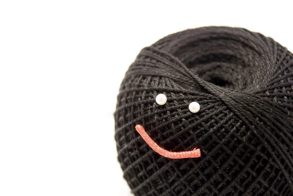 Bolas de brinquedo de lã com os olhos — Fotografia de Stock