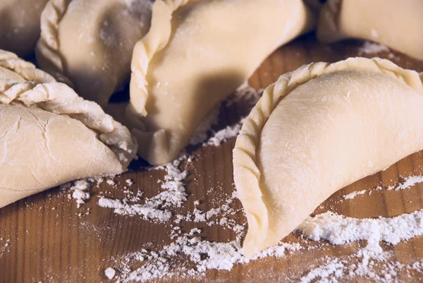 stock image Dumplings and flour