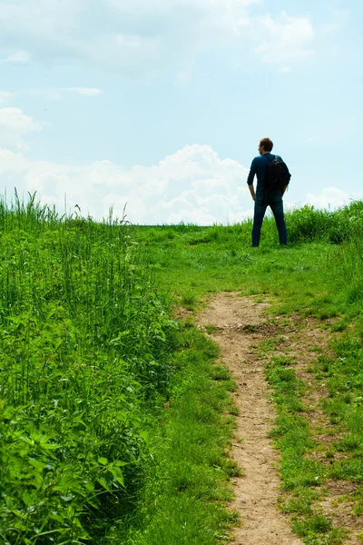 Man in the field — Stock Photo, Image