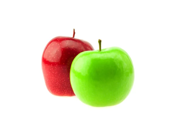 Elmalar beyaza izole edilmiş — Stok fotoğraf