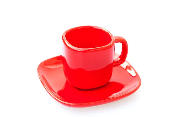 빨간색 흰색 절연 컵 — 스톡 사진