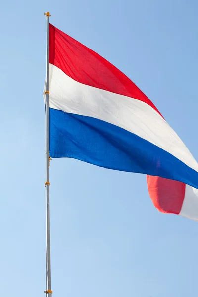 stock image Dutch flag against the blue sky