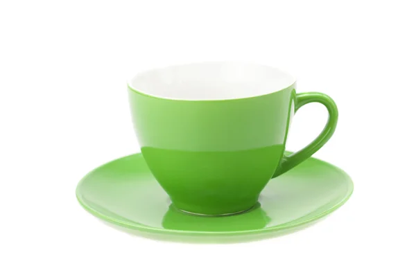 Cup and saucer isolated on white — Stock Photo, Image