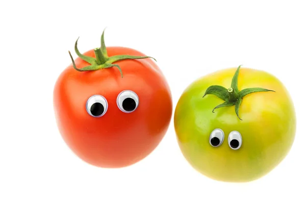 Pomidor z oczu na białym tle — Zdjęcie stockowe