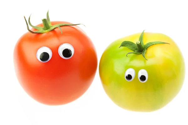 Pomidor z oczu na białym tle — Zdjęcie stockowe