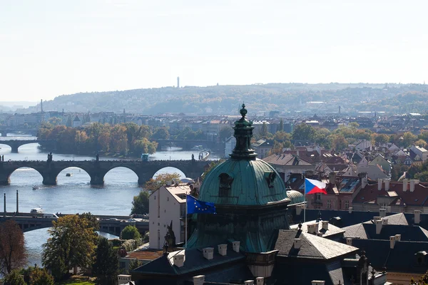 布拉格的桥梁的背景 — 图库照片