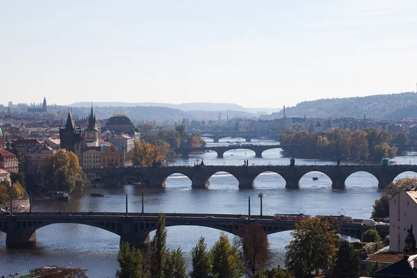 Pozadí mostů Praha — Stock fotografie