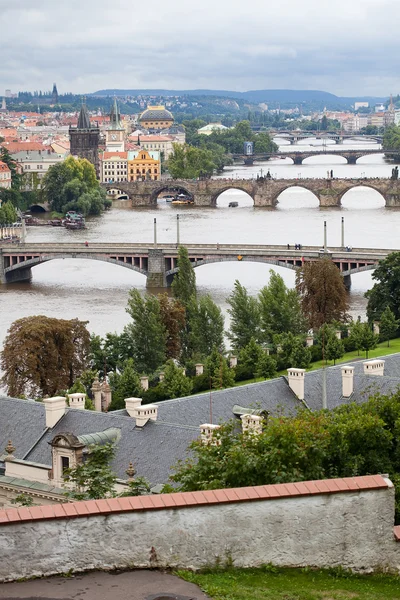 Fundo das pontes de Praga — Fotografia de Stock