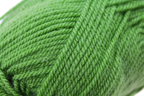Skein de laine et fond de pièce tricotée — Photo