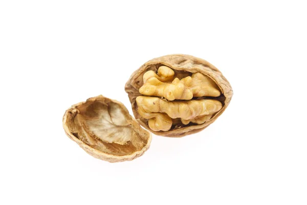 Орехи изолированы на белом — стоковое фото