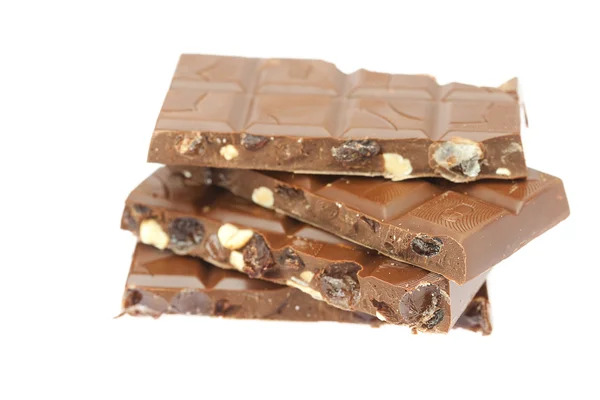 Chokladkaka isolerad på vitt — Stockfoto